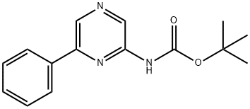 tert-butyl 6-phenylpyrazin-2-ylcarbamate Struktur