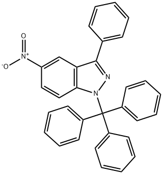 5-nitro-3-phenyl-1-trityl-1H-indazole Struktur