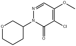 4-chloro-5-methoxy-2-(tetrahydro-2H-pyran-3-yl)pyridazin-3(2H)-one Struktur