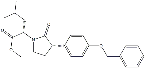 (S)-methyl 2-((S)-3-(4-(benzyloxy)phenyl)-2-oxopyrrolidin-1-yl)-4-methylpentanoate Struktur