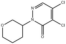 4,5-dichloro-2-(tetrahydro-2H-pyran-3-yl)pyridazin-3(2H)-one Struktur