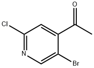 1-(5-bromo-2-chloropyridin-4-yl)ethanone Struktur