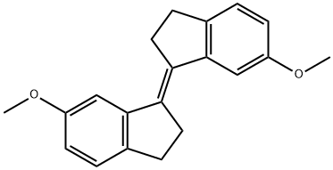 (E)-1-(2,3-Dihydro-6-Methoxy-1H-inden-1-ylidene)-2,3-dihydro-6-Methoxy-1H-indene Struktur