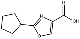 2-Cyclopentyl-4-oxazolecarboxylic Acid Struktur