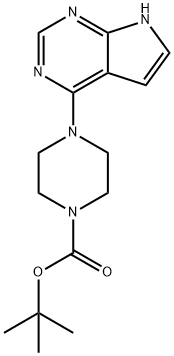 tert-Butyl 4-(7H-pyrrolo[2,3-d]pyriMidin-4-yl)piperazine-1-carboxylate Struktur