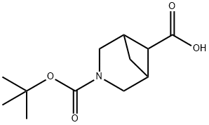 3-Boc-3-azabicyclo[3.1.1]heptane-6-carboxylic acid Struktur