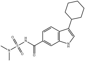 3-Cyclohexyl-N-[(dimethylamino)sulfonyl]-1H-indole-6-carboxamide Struktur