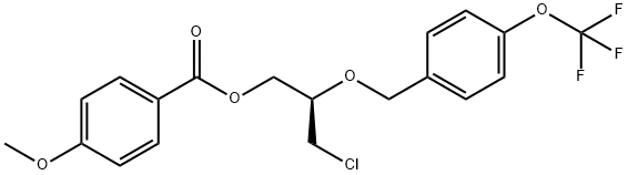 (R)-3-Chloro-2-((4-(trifluoroMethoxy)benzyl)oxy)propyl 4-Methoxybenzoate Struktur