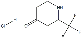 2-(trifluoromethyl)piperidin-4-one hydrochloride Struktur