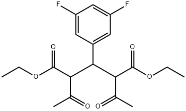 2,4-Diacetyl-3-(3,5-difluoro-phenyl)-pentanedioic acid diethyl ester Struktur