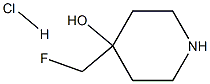 4-FluoroMethyl-4-hydroxypiperidine hydrochloride Struktur