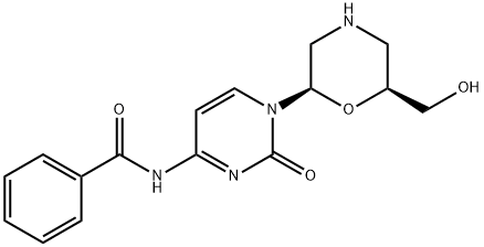 N-[1,2-dihydro-1-[(2R,6S)-6-(hydroxyMethyl)-2-Morpholinyl]-2-oxo-4-pyriMidinyl]- BenzaMide Struktur