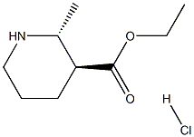 (2R,3S)-Ethyl 2-Methylpiperidine-3-carboxylate hydrochloride Struktur