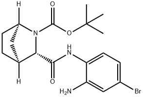 2-Azabicyclo[2.2.1]heptane-2-carboxylic acid, 3-[[(2-aMino-4-broMophenyl)aMino]carbonyl]-, 1,1-diMethylethyl ester, (1R,3S,4S)- Struktur