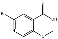 2-BroMo-5-Methoxyisonicotinic acid Struktur