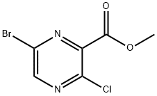 Methyl 6-broMo-3-chloropyrazine-2-carboxylate Struktur