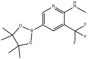 N-Methyl-5-(4,4,5,5-tetraMethyl-1,3,2-dioxaborolan-2-yl)-3-(trifluoroMethyl)pyridin-2-aMine Struktur