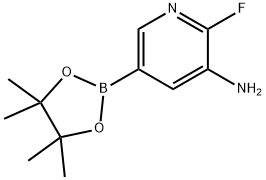 2-fluoro-5-(4,4,5,5-tetraMethyl-1,3,2-dioxaborolan-2-yl)pyridin-3-aMine Struktur