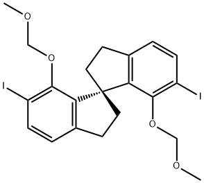 (1S)- 2,2',3,3'-tetrahydro-6,6'-diiodo-7,7'-bis(MethoxyMethoxy)-1,1'-Spirobi[1H-indene] Struktur