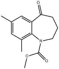 1H-1-Benzazepine-1-carboxylic acid, 2,3,4,5-tetrahydro-7,9-diMethyl-5-oxo-, Methyl ester Struktur