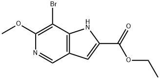 7-BroMo-6-Methoxy-5-azaindole-2-carboxylic acid ethyl ester Struktur