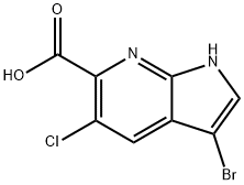 3-BroMo-5-chloro-7-azaindole-6-carboxylic acid Struktur