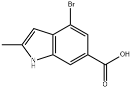 4-BroMo-2-Methyl-1H-indole-6-carboxylic acid Struktur