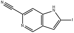 6-Cyano-2-iodo-5-azaindole Struktur