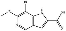 7-BroMo-6-Methoxy-5-azaindole-2-carboxylic acid Struktur