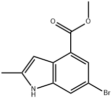 6-BroMo-2-Methyl-1H-indole-4-carboxylic acid Methyl ester Struktur