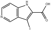 3-Iodo-5-azaindole-2-carboxylic acid Struktur