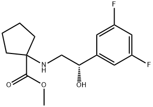 Methyl 1-(2-(3,5-difluorophenyl)-2-hydroxyethylaMino)cyclopentanecarboxylate Struktur