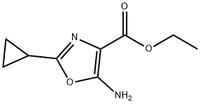 5-AMino-2-cyclopropyl-4-oxazolecarboxylic Acid  Ethyl Ester Struktur