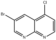 3-BroMo-5-chloro-1,8-naphthyridine Struktur