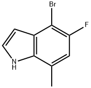 4-BroMo-5-fluoro-7-Methylindole Struktur