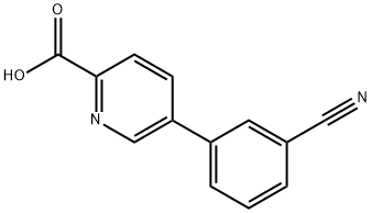 5-(3-Cyanophenyl)picolinic acid Struktur