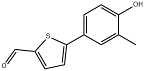 4-(5-ForMylthiophen-2-yl)-2-Methylphenol Struktur