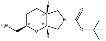 (2R,4ar,7aS)-tert-butyl 2-(aminomethyl)hexahydropyrano[2,3-c]pyrrole-6(2H)-carboxylate Struktur