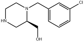 2-Piperazinemethanol, 1-[(3-chlorophenyl)methyl]-, (2R)- Struktur