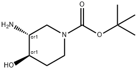 trans-3-AMino-1-Boc-4-hydroxypiperidine Struktur