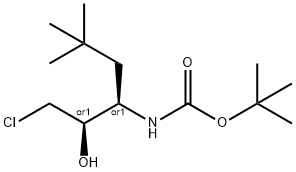 Tert-butyl N-[(2S,3S)-1-chloro-2-hydroxy-5,5-diMethylhexan-3-yl]carbaMate Struktur