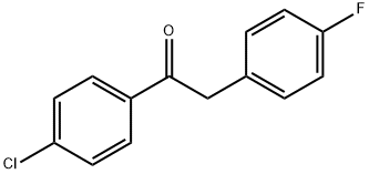 1-(4-Chlorophenyl)-2-(4-fluorophenyl)ethanone Struktur