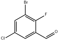 Benzaldehyde, 3-broMo-5-chloro-2-fluoro- Struktur