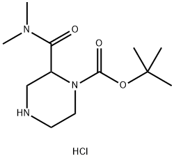 tert-Butyl 2-(diMethylcarbaMoyl)piperazine-1-carboxylate hydrochloride Struktur