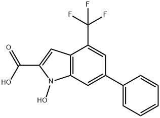 1-Hydroxy-6-phenyl-4-trifluoroMethyl-1H-indole-2-carboxylic acid Struktur