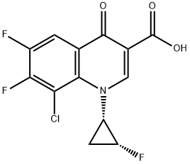 8-Chloro-6,7-difluoro-1-[(1S,2R)-2-fluorocyclopropyl]-1,4-dihydro-4-oxo-3-quinolinecarboxylic Acid Struktur