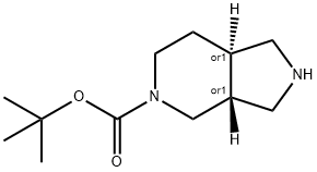 (3aR,7aR)-tert-Butyl hexahydro-1H-pyrrolo[3,4-c]pyridine-5(6H)-carboxylate Struktur