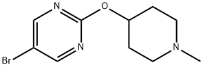 5-broMo-2-(1-Methylpiperidin-4-yloxy)pyriMidine Struktur