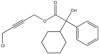 4-Chlorobut-2-yn-1-yl 2-cyclohexyl-2-hydroxy-2-phenylacetate Struktur