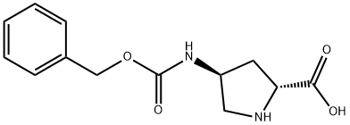 (2R,4S)-4-(((Benzyloxy)carbonyl)aMino)pyrrolidine-2-carboxylic acid Struktur